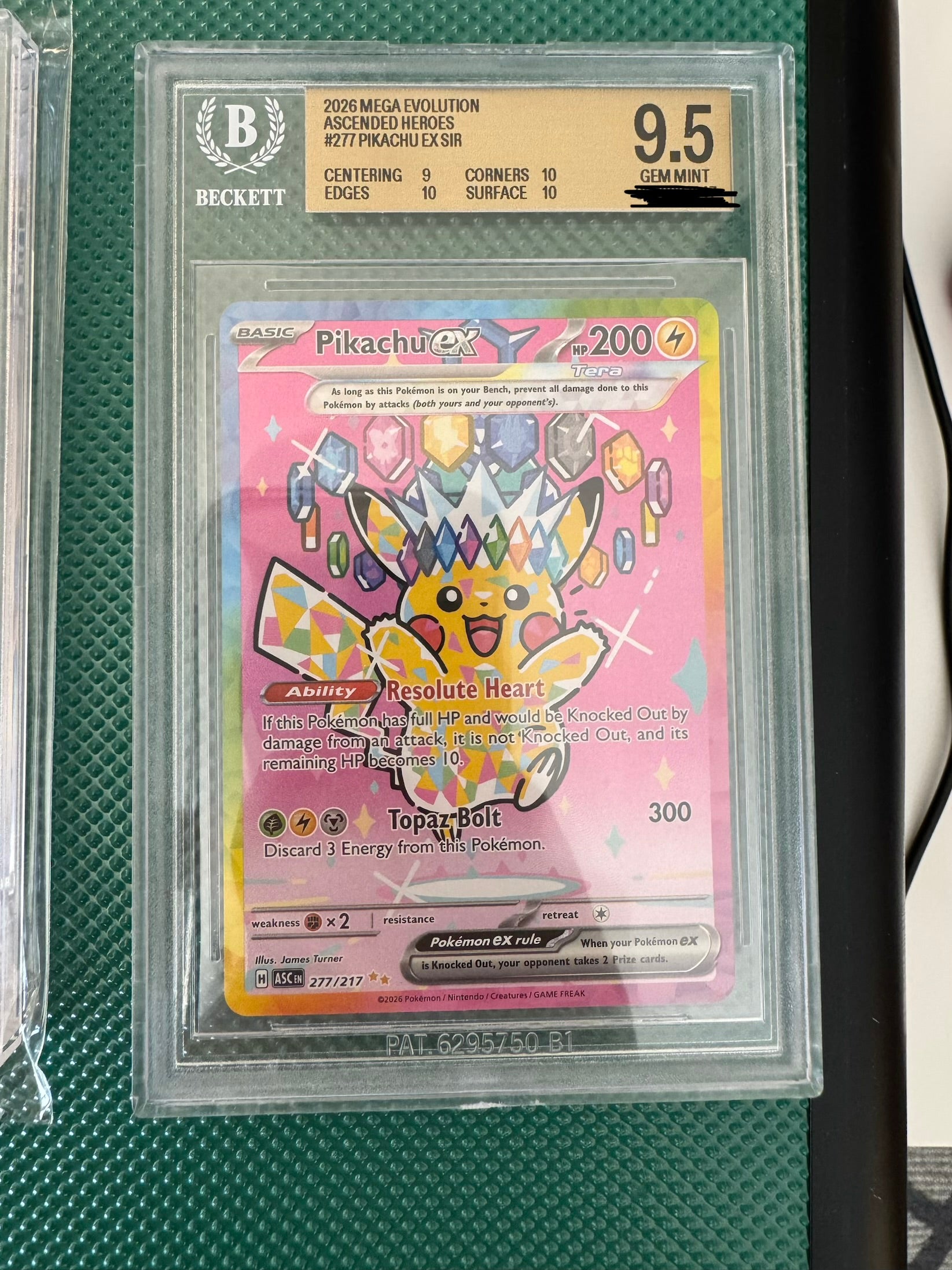 Pikachu ex 277/217 Gem Mint