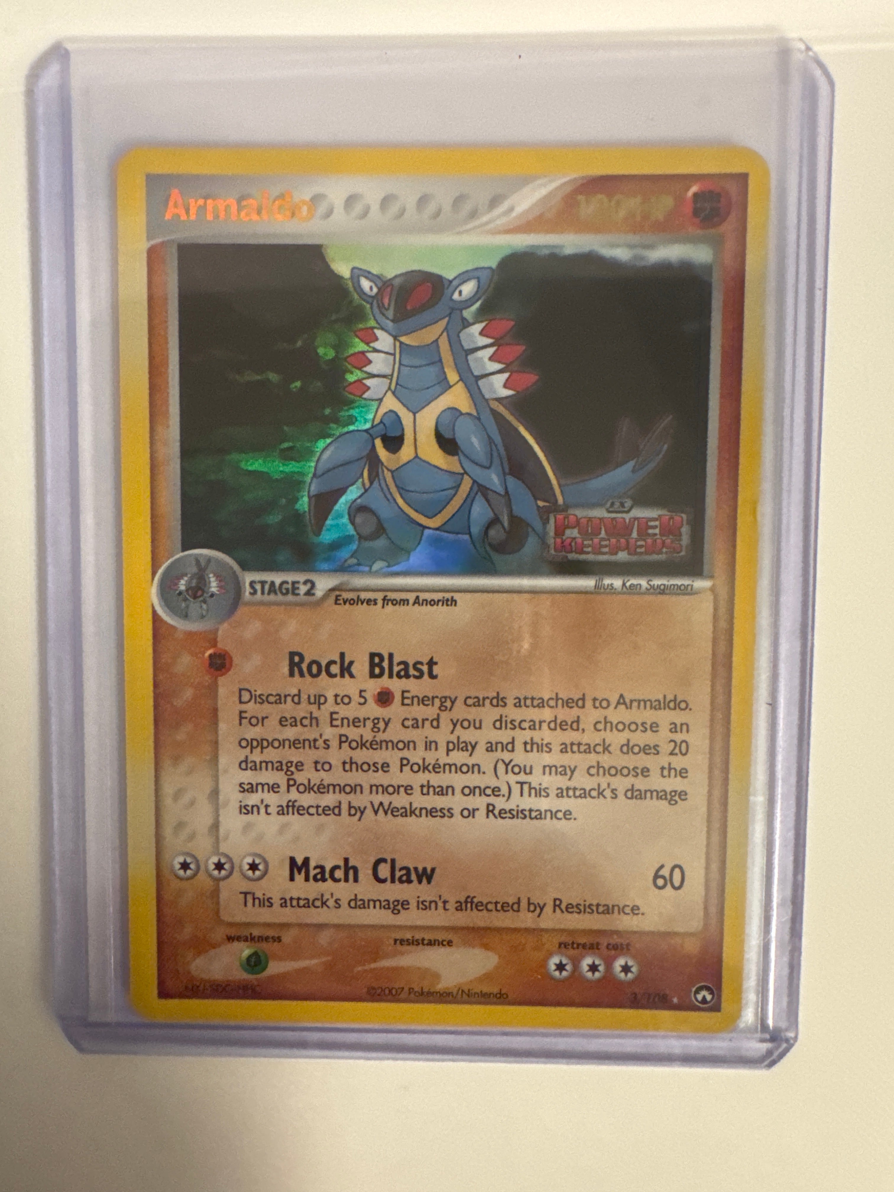 Armaldo 3/108 reverse holo stamped power keepers