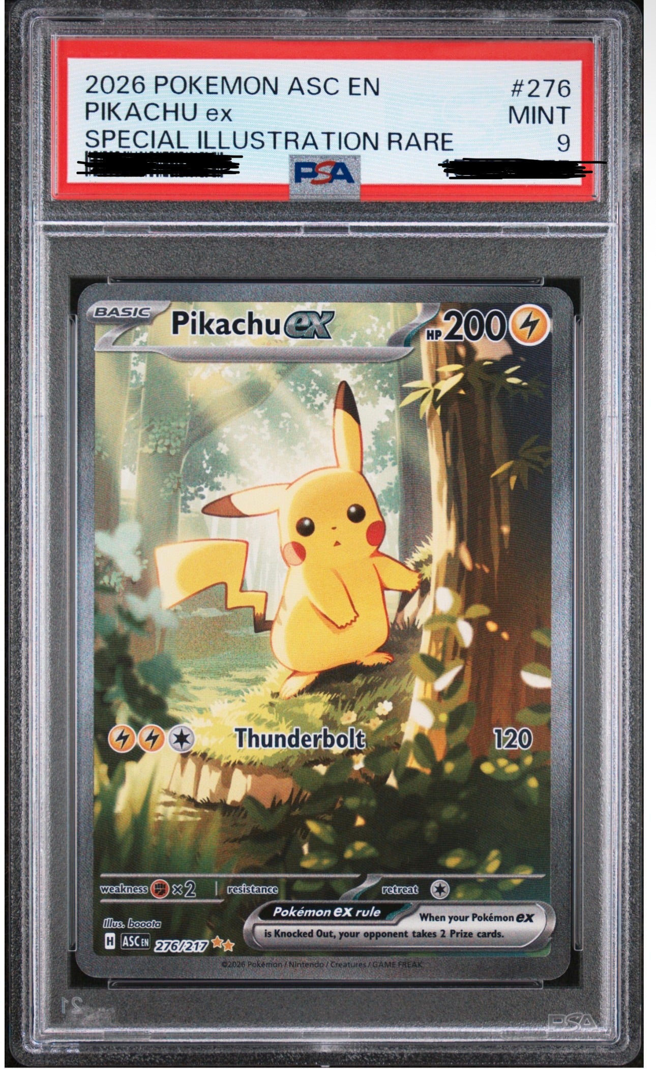 Pikachu ex 276 psa 9