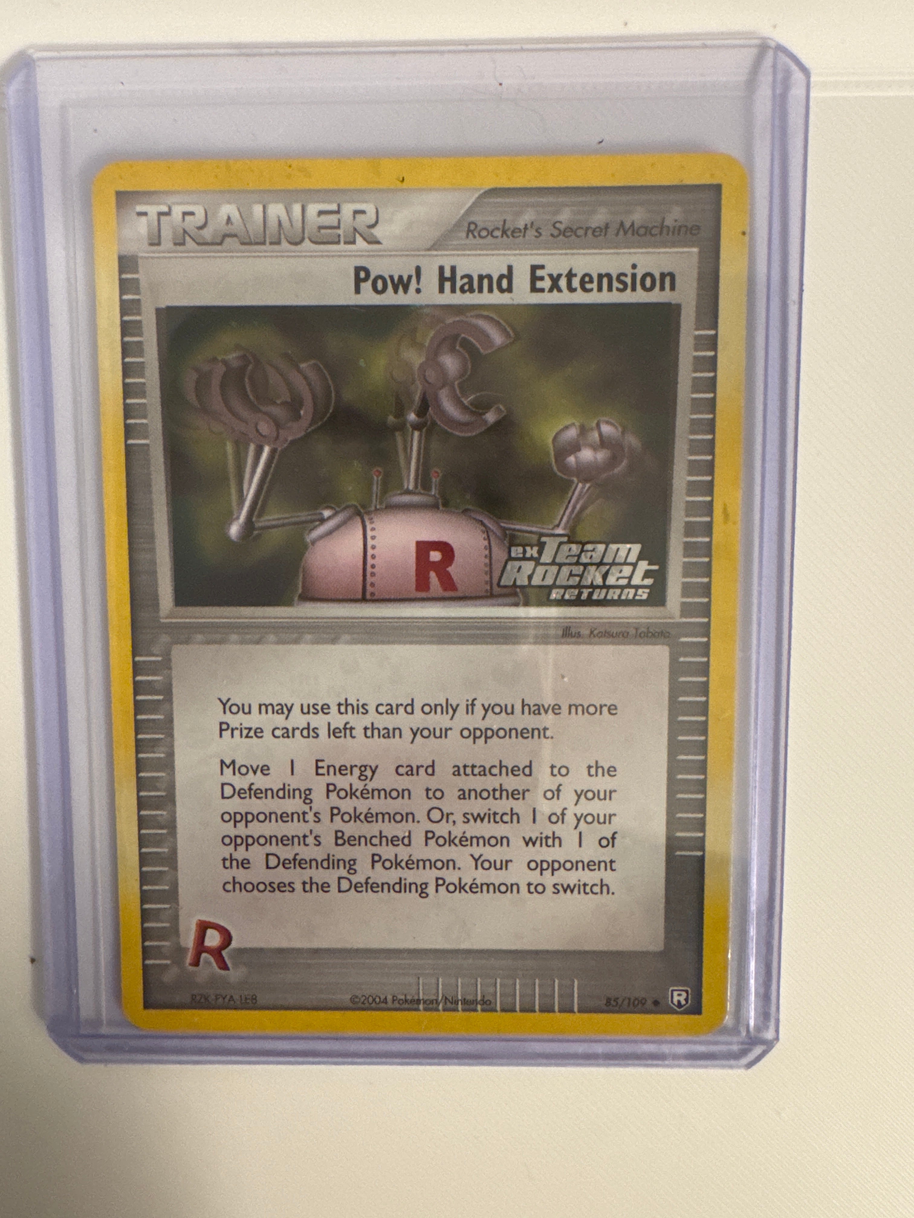 Pow! Hand extension 85/109 reverse holo stamped ex team rocket returns