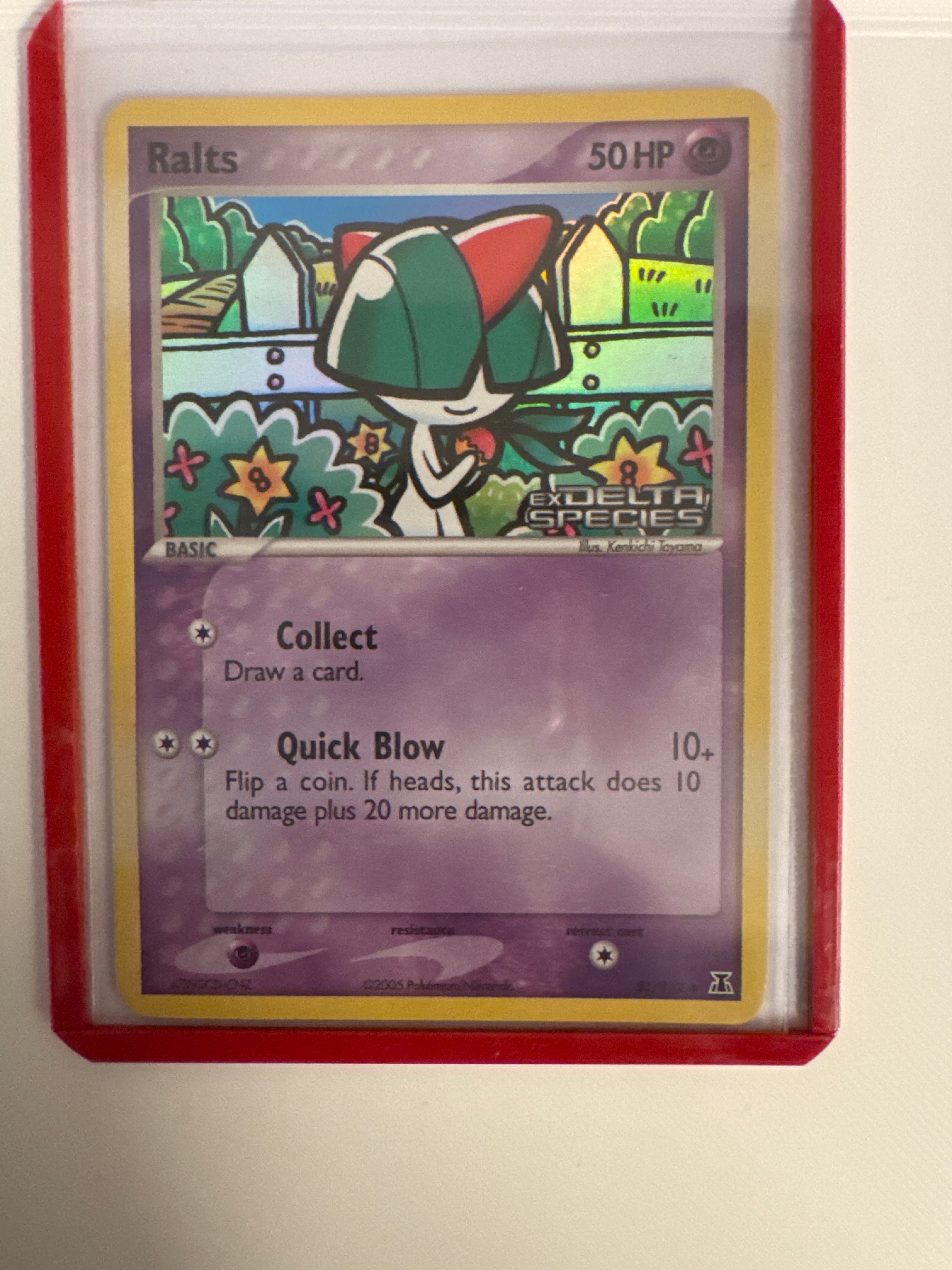 Ralts 81/113 reverse holo stamped delta species