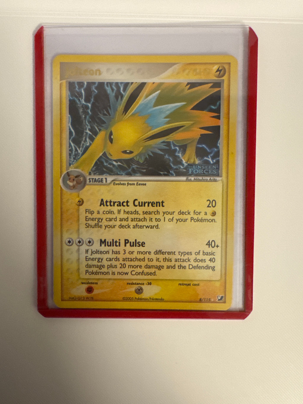 Jolteon 8/115 reverse holo stamped