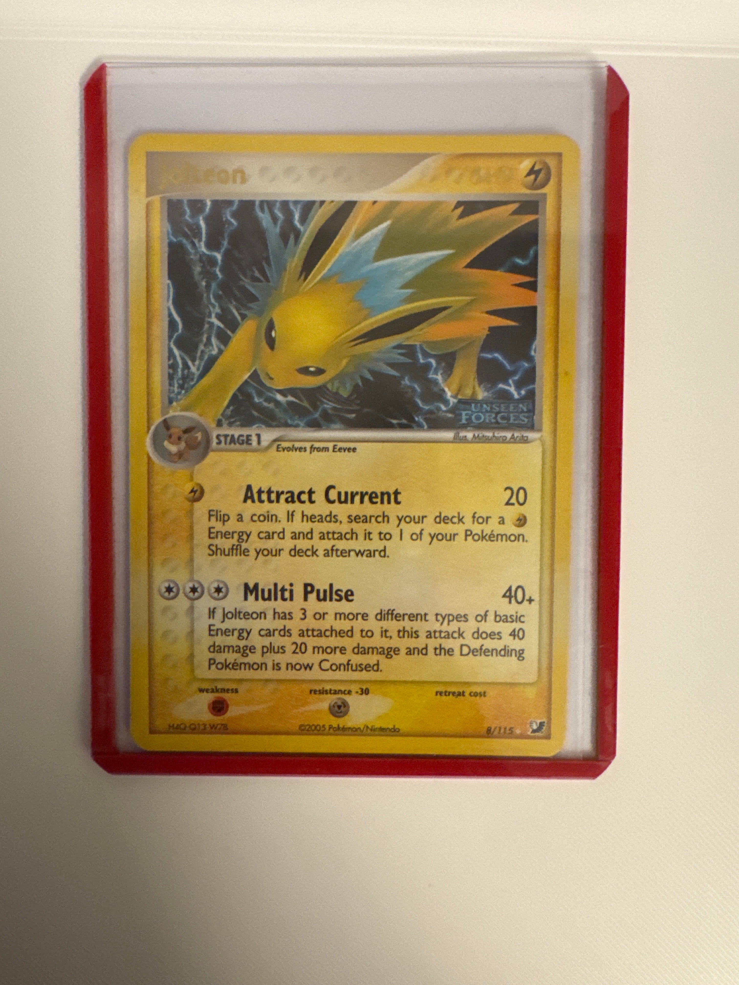 Jolteon 8/115 reverse holo stamped