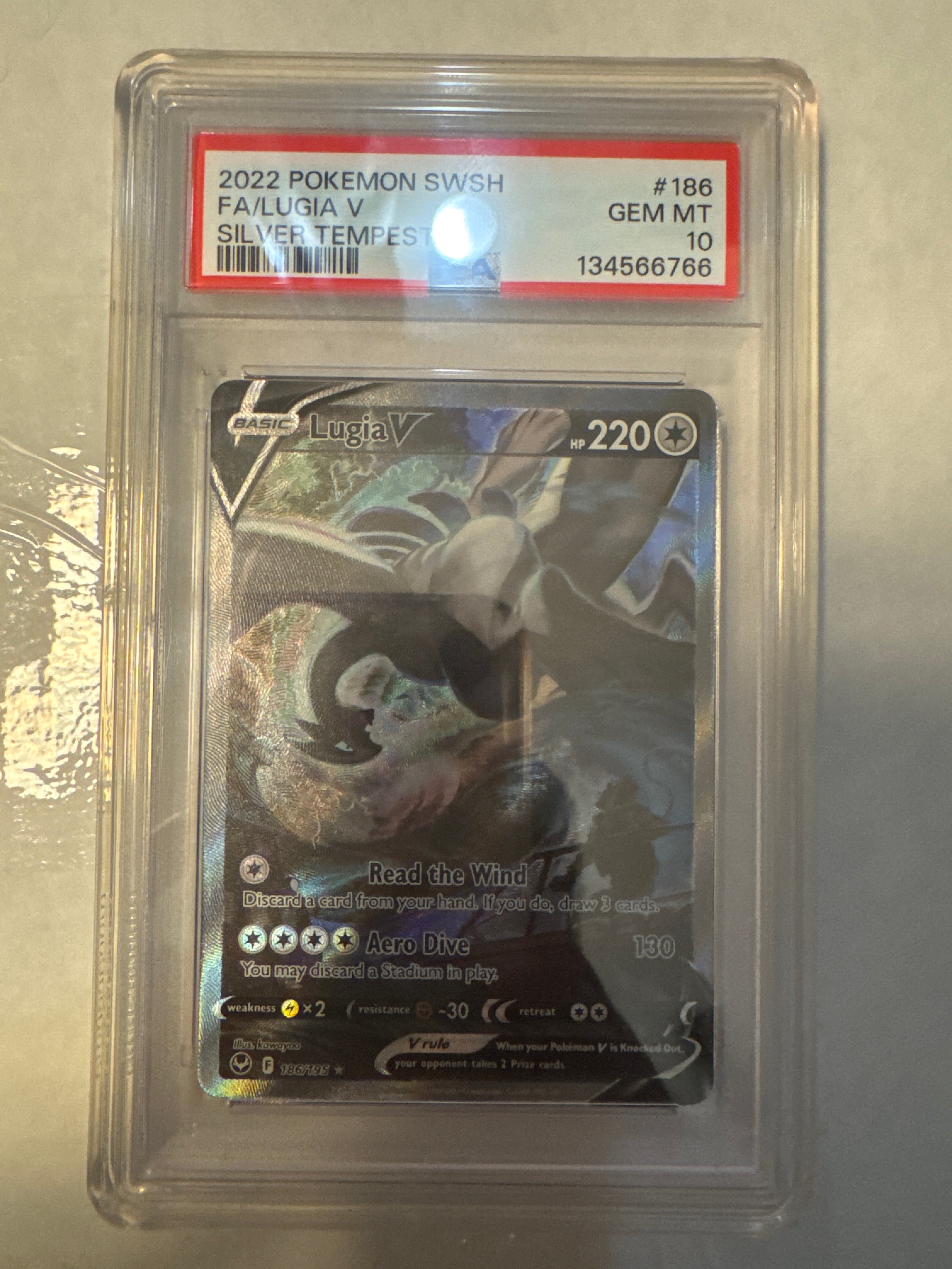 Lugia v psa 10 silver tempest